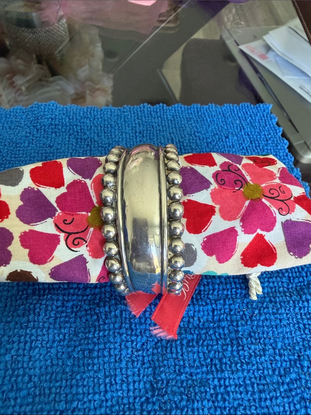 Sterling Silver Beaded Cuff Bracelet